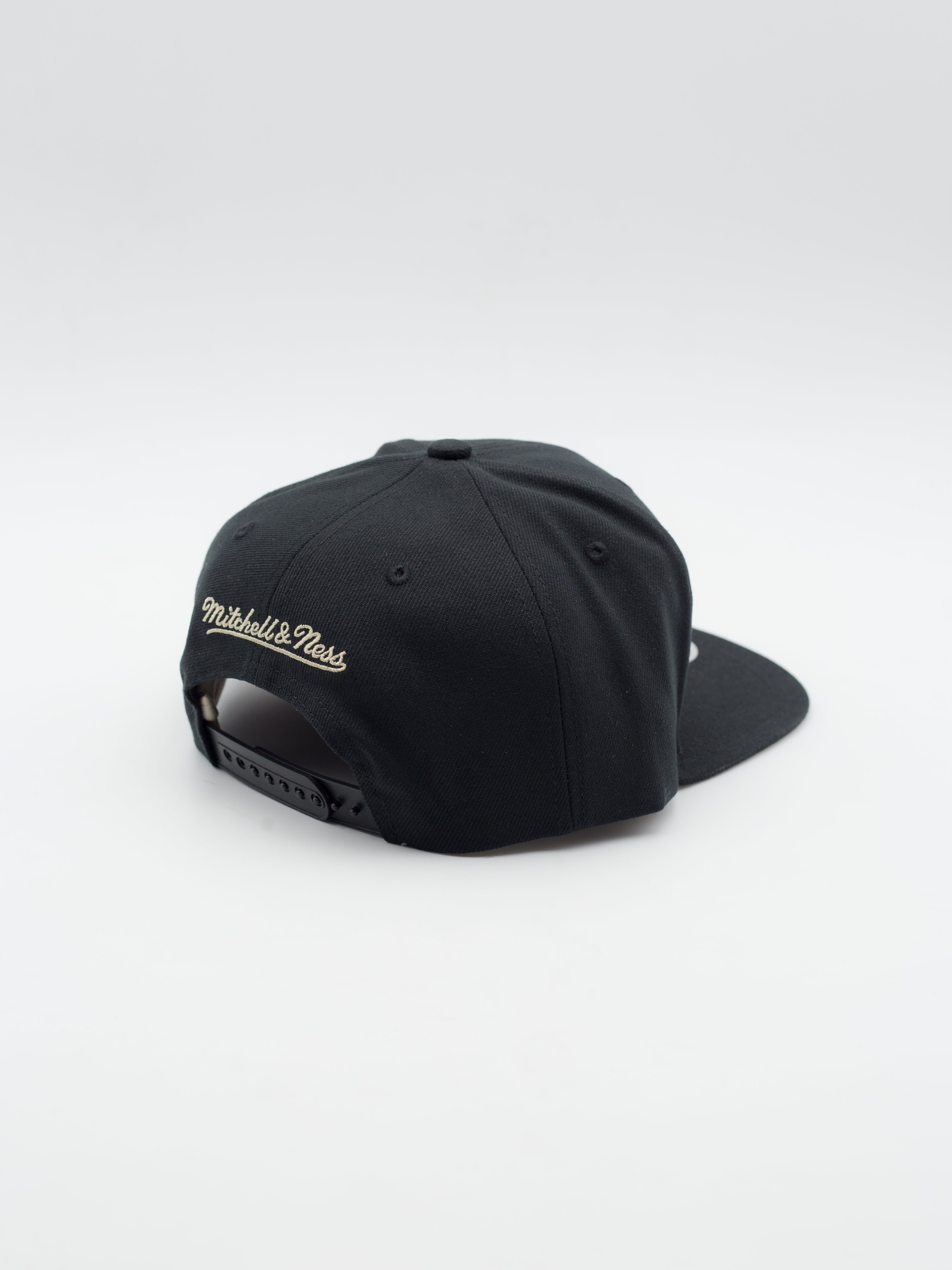 Boston Celtics Cream Script Snapback Black