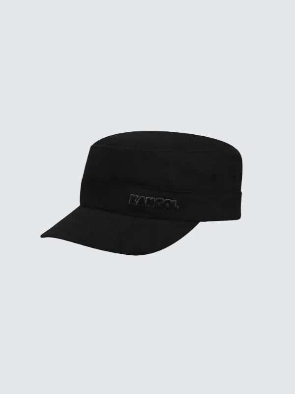 Casquette militaire en sergé noir