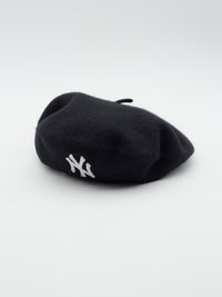 Wool Beret New York Yankees Black
