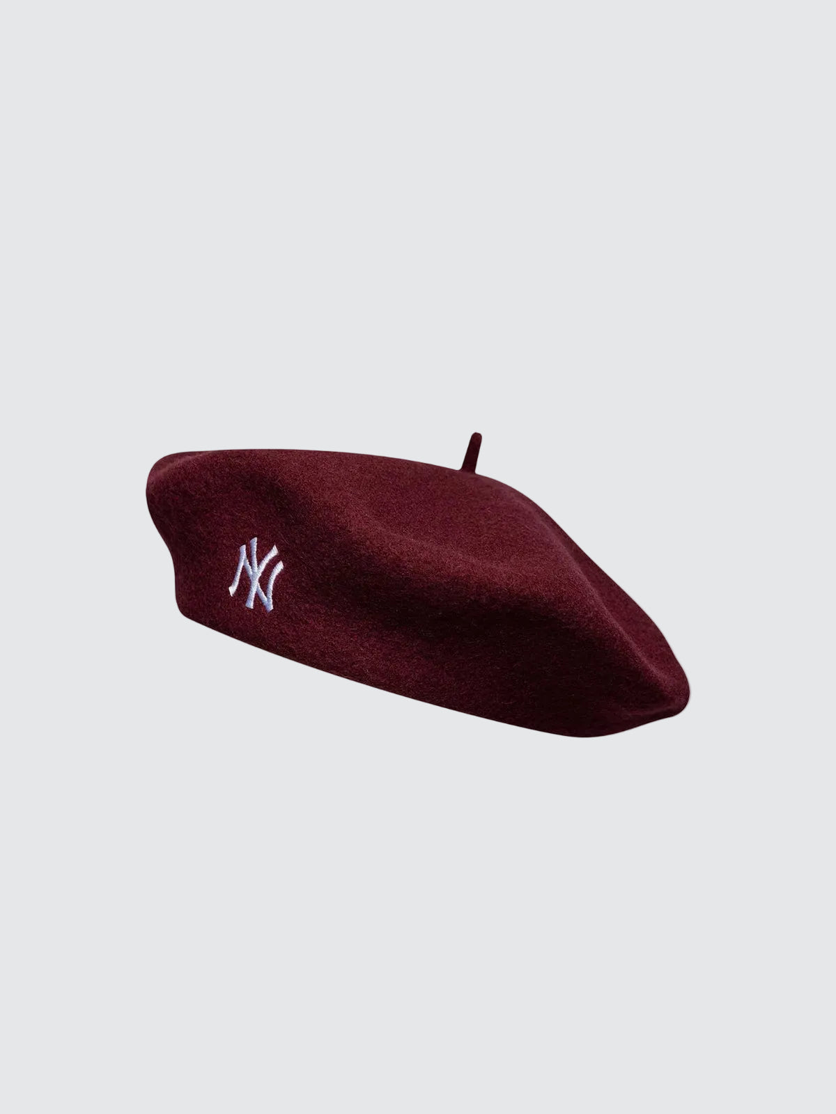 Wool Beret New York Yankees Burgundy