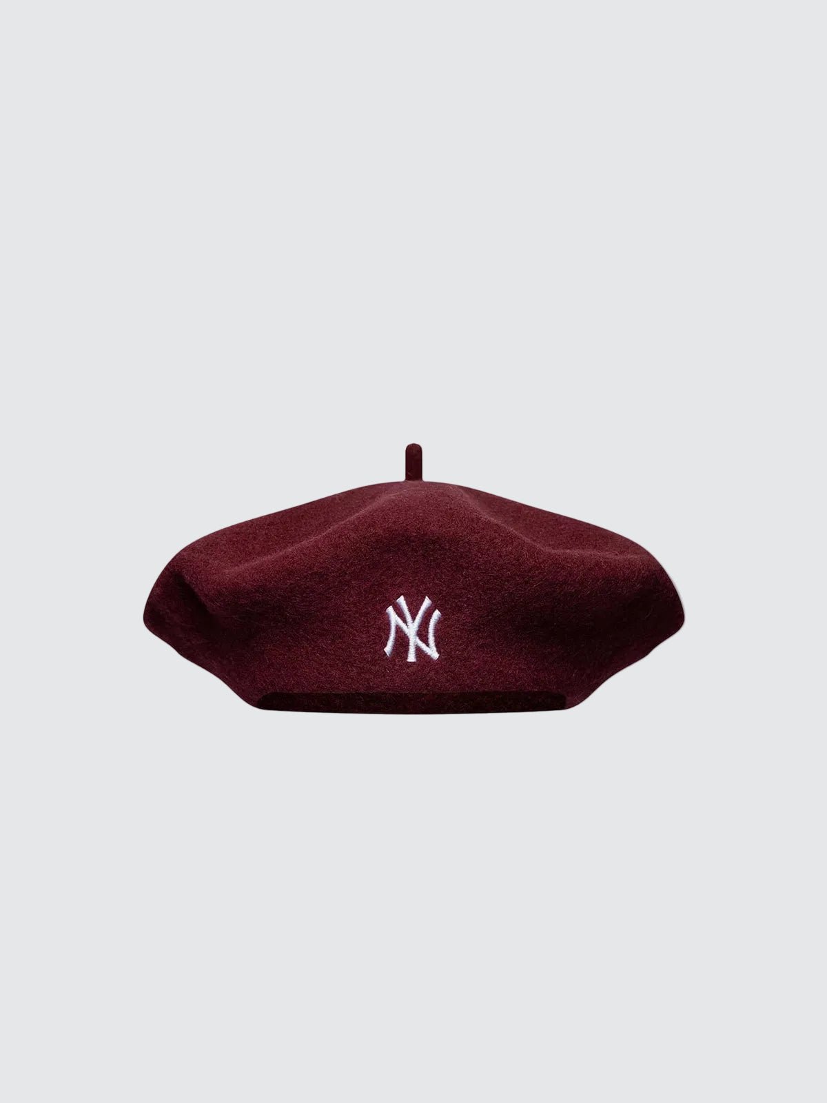 Wool Beret New York Yankees Burgundy