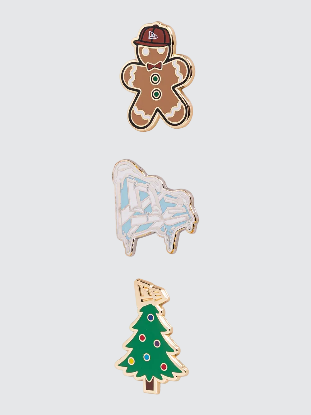 Pin Pack Gingerbread Man/Iced Flag/Xmas Tree