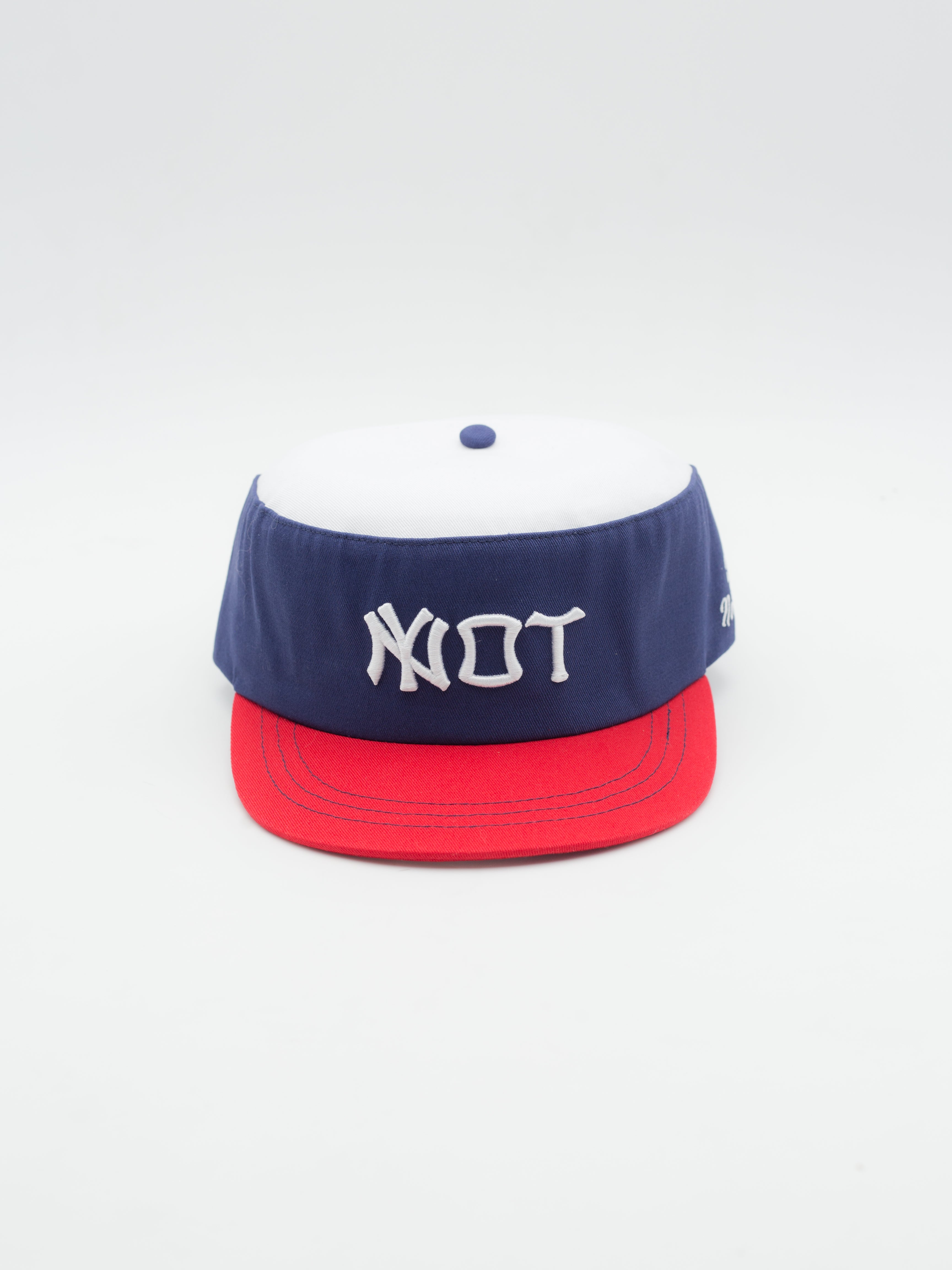 Not Pillow Hat Pillbox White/Red/Blue