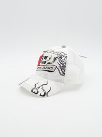 Live Fast Love Hard Trucker White