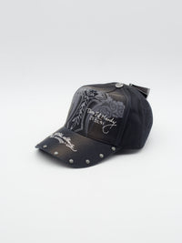 Storming Rose 6 Panel Trucker Washed Denim