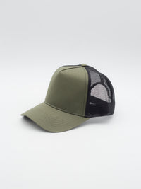 Basic Trucker 5 Panel Olive/Black