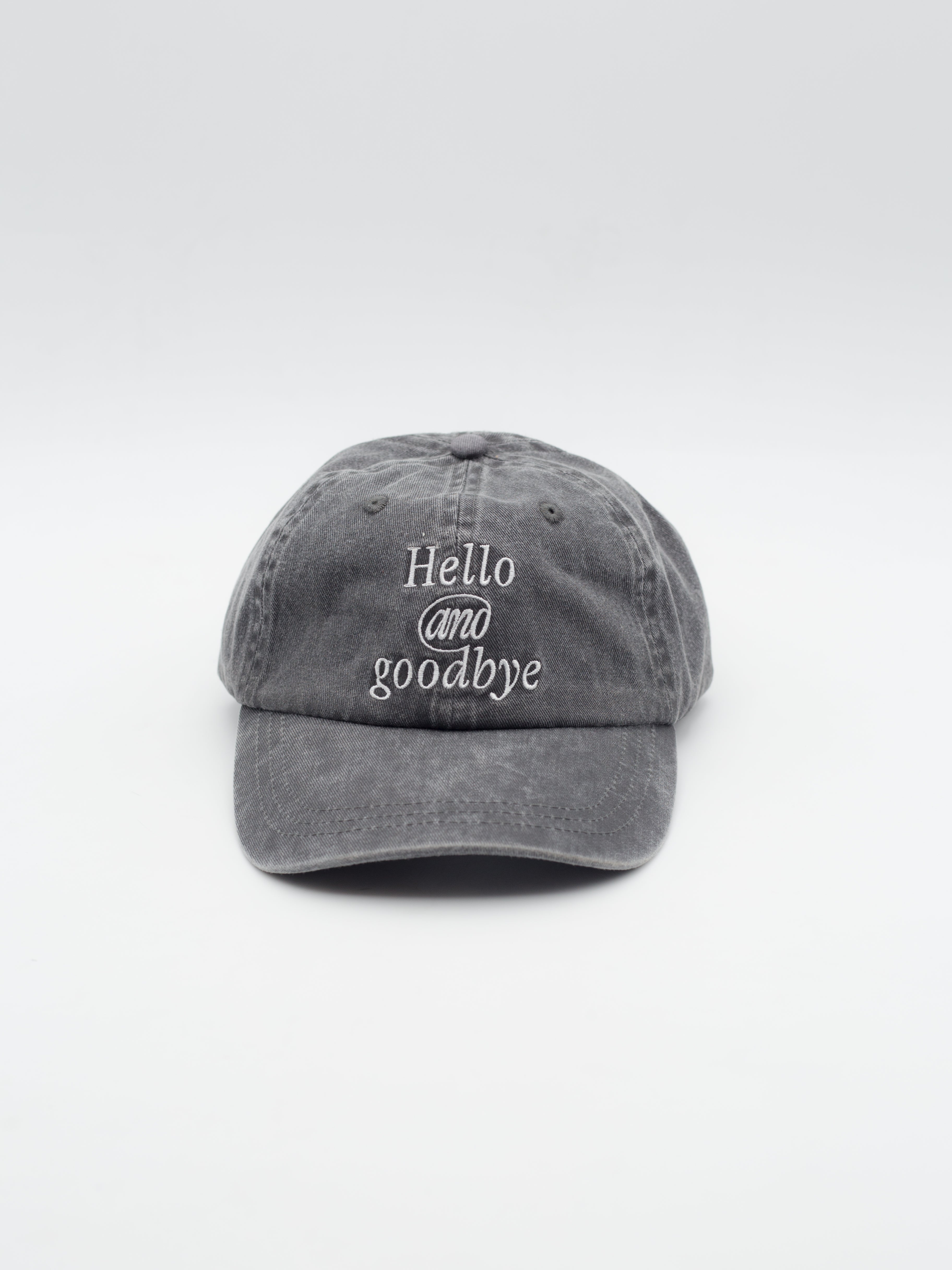 Hello & Goodbye Dad Hat Grey