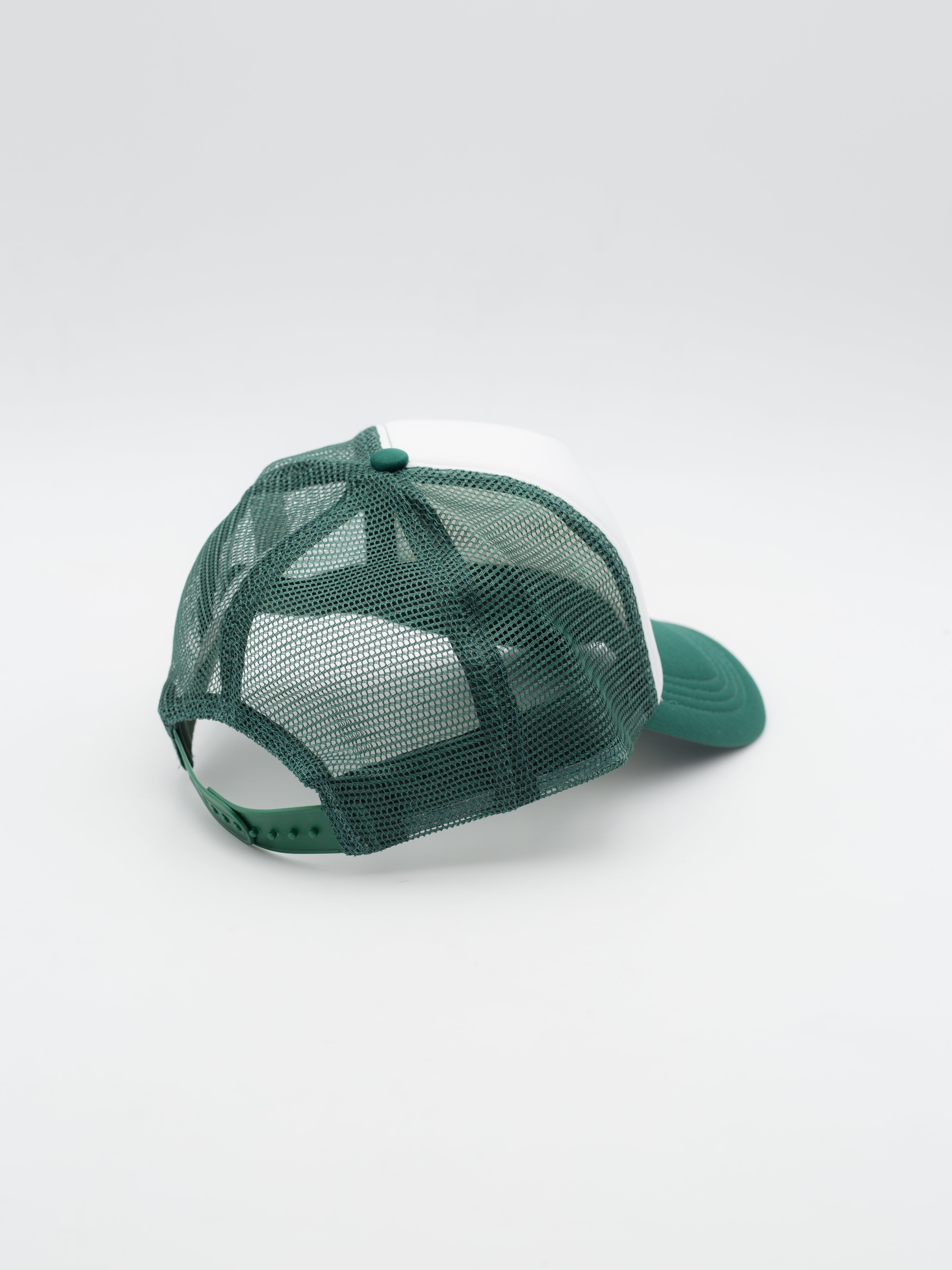 Detroit 1/2 Foam Trucker White/Bottle Green