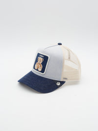 Denim Cuddly Trucker Denim/Beige