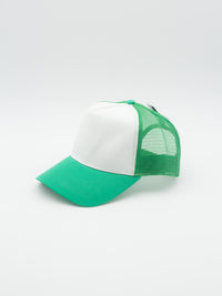 Basic Trucker 5 Panel Green/White