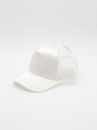 High Profile Trucker Satin White