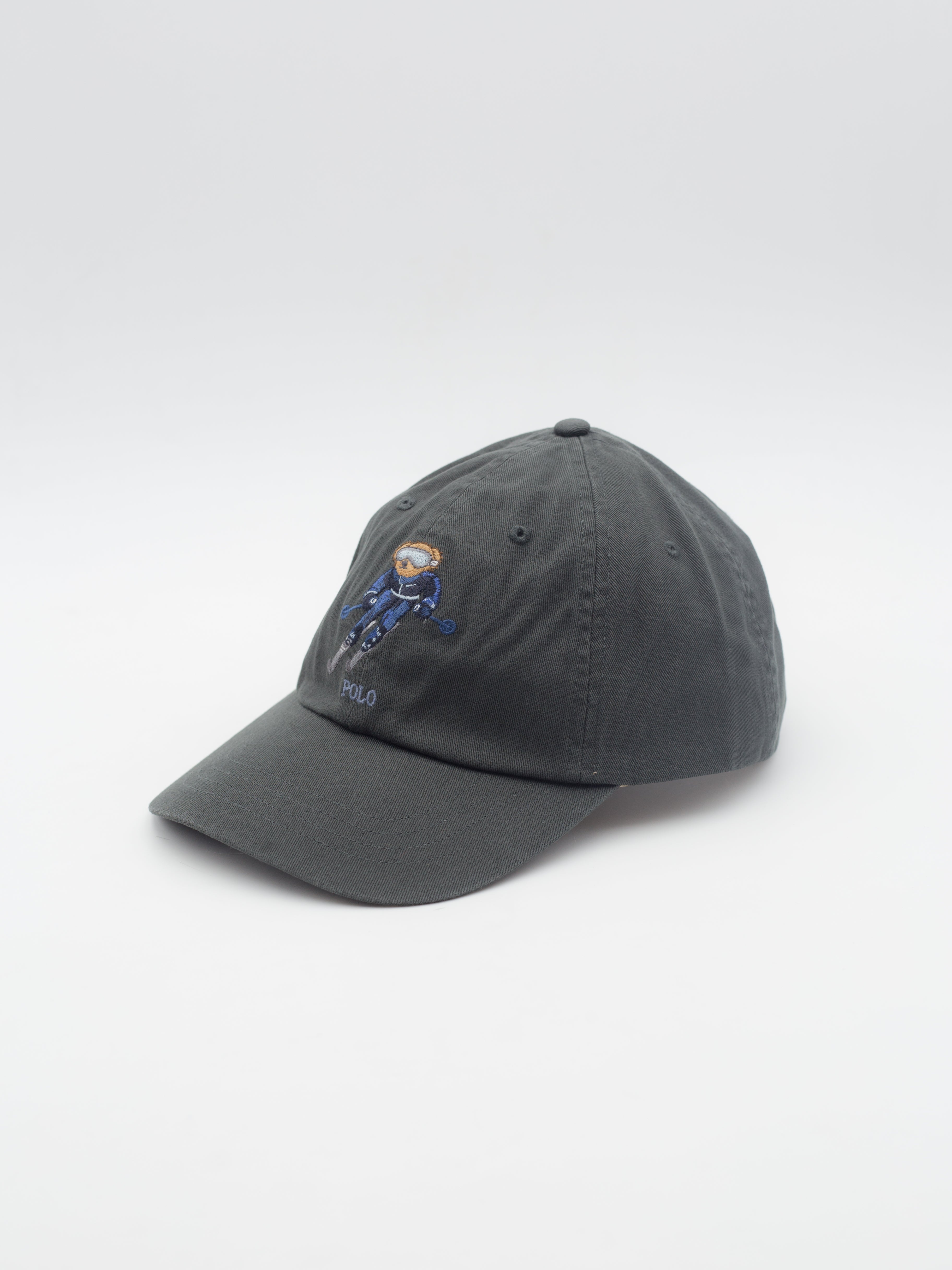 Polo Bear Ski Dad Hat Grey