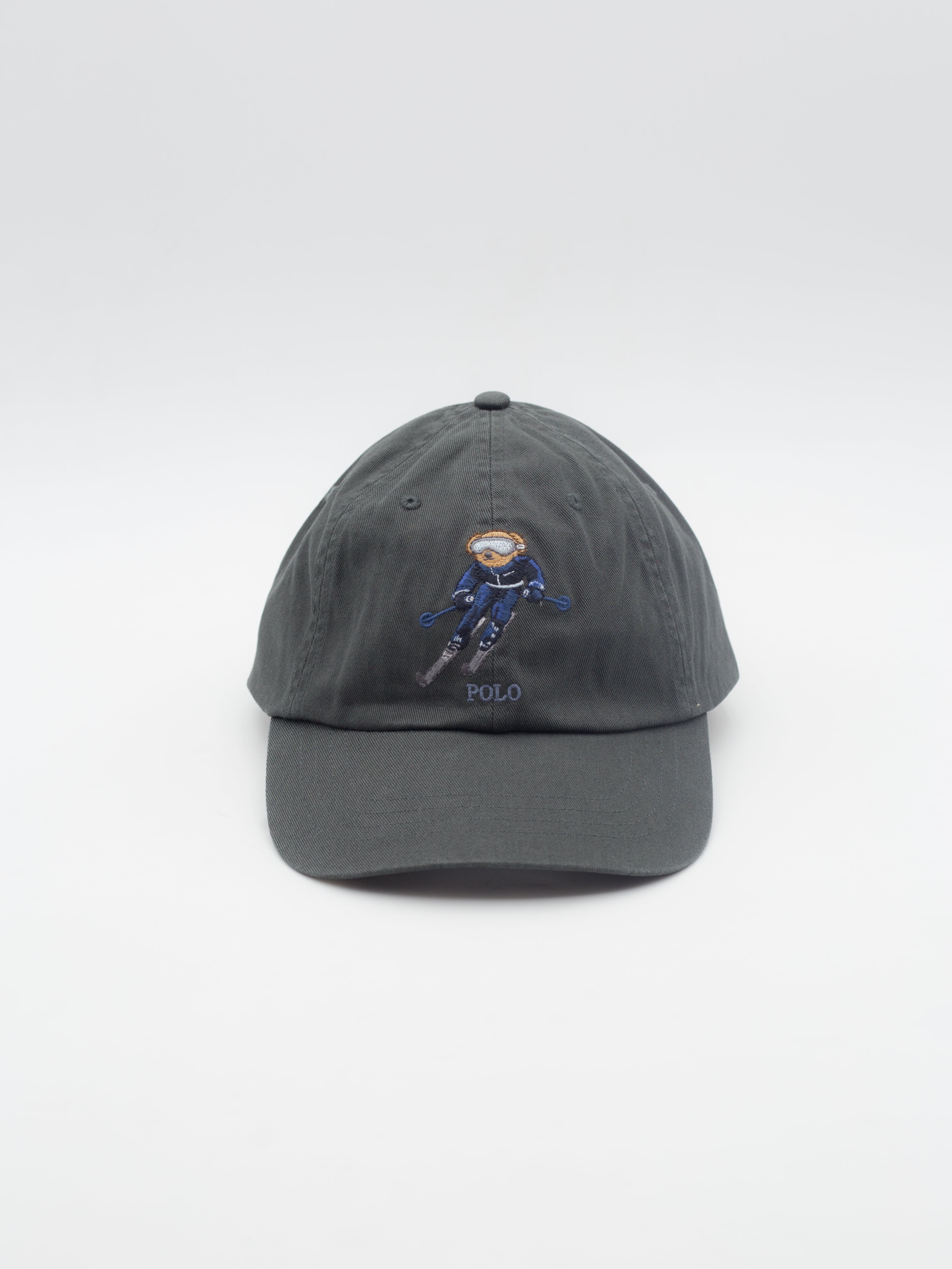 Polo Bear Ski Dad Hat Grey
