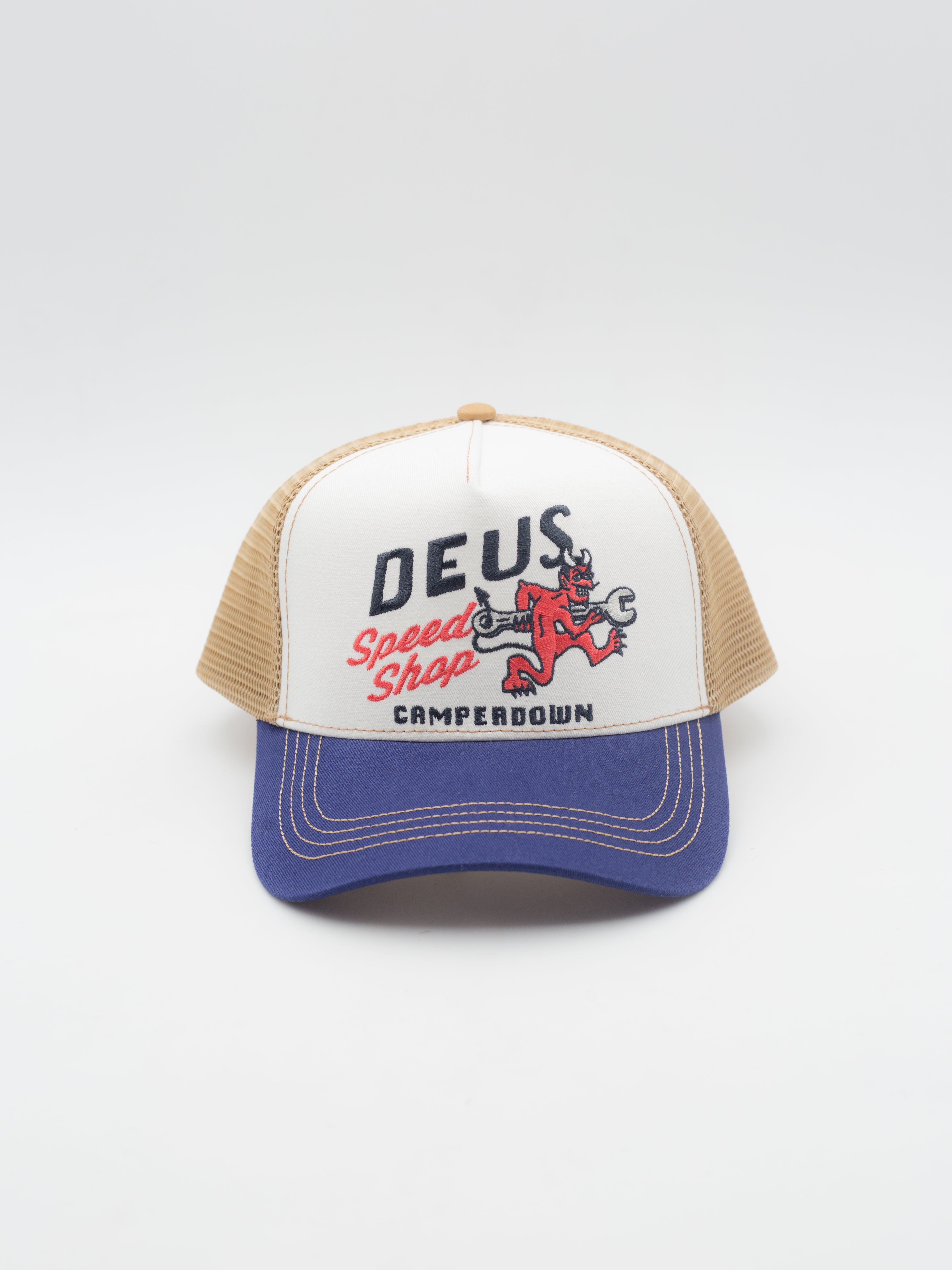 Dogleg Trucker Blue/White/Brown