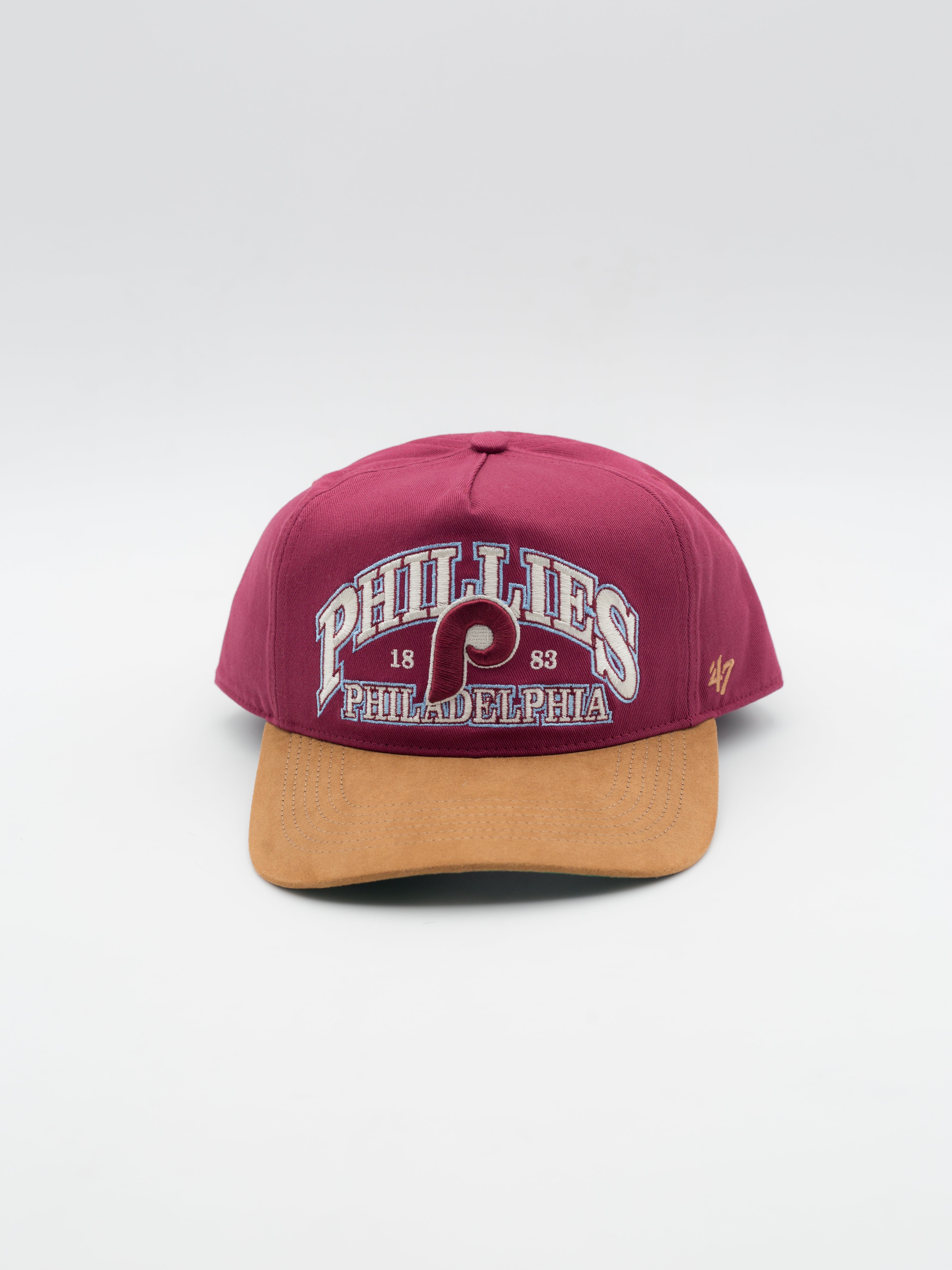 HITCH Brentwood Suede Philadelphia Phillies Snapback Burgundy