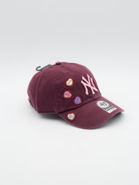CLEAN UP Candy Heart New York Yankees Dark Maroon