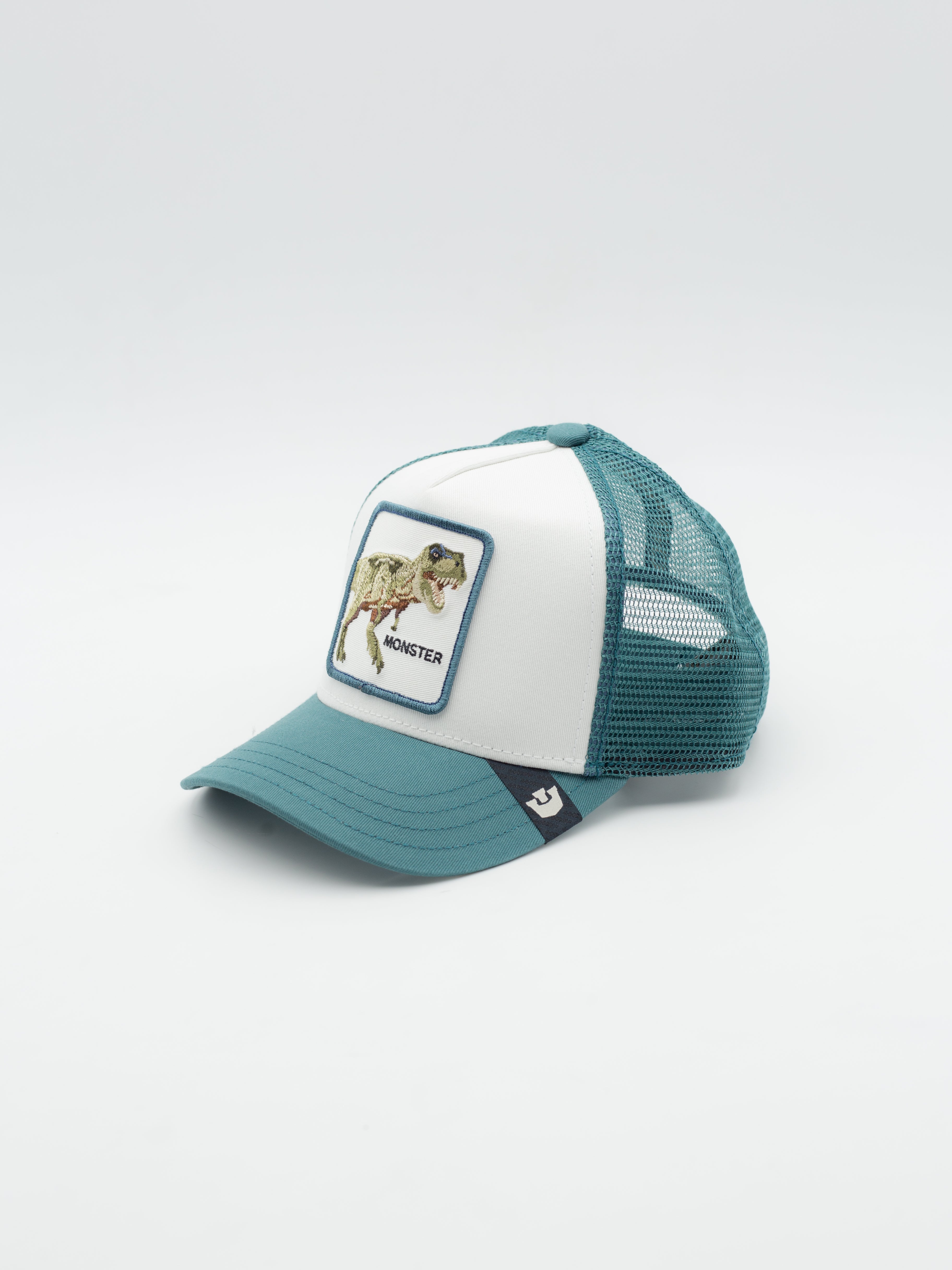 Monster T-Rex Mini Trucker Turquoise/White Kids