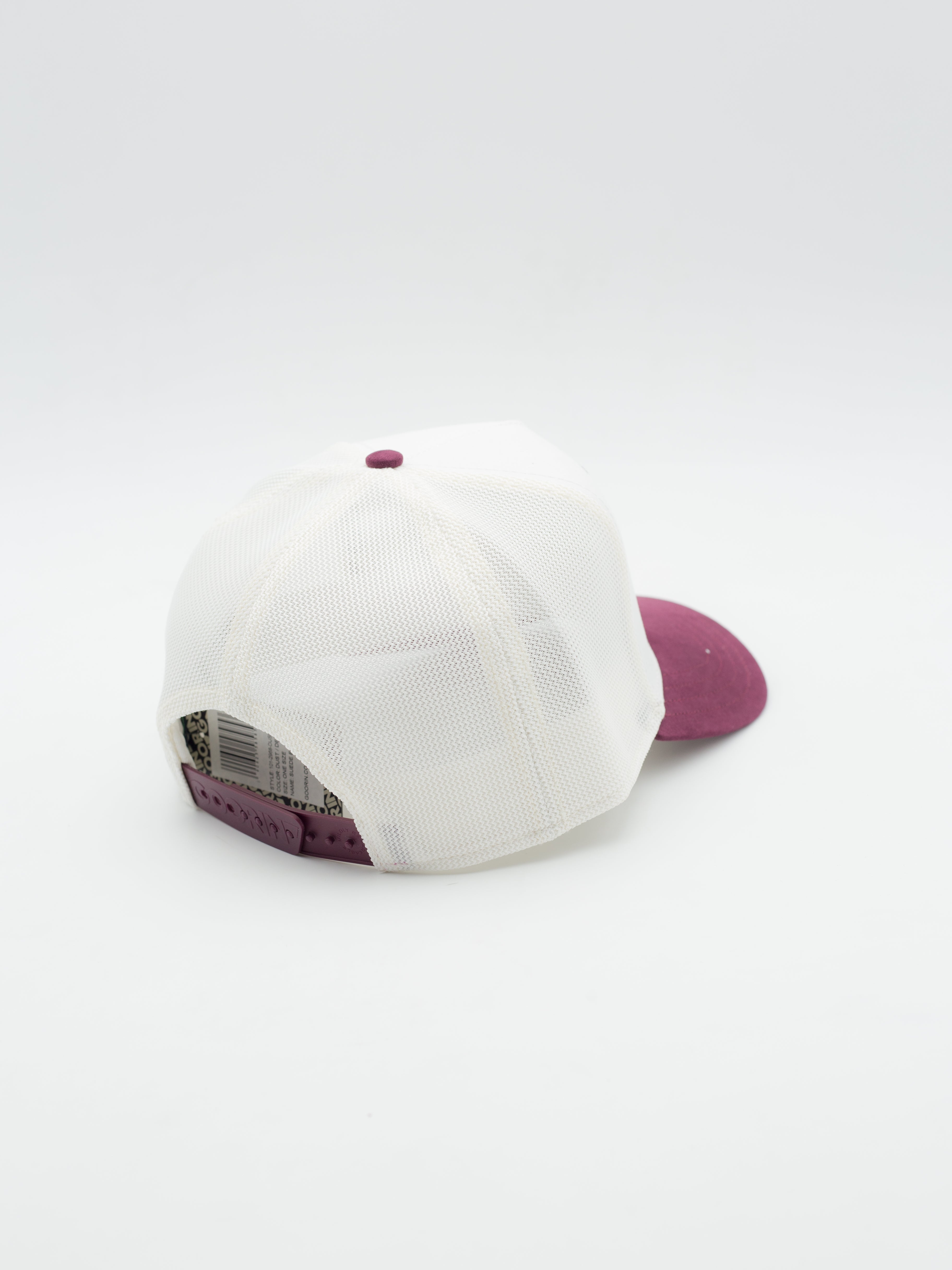Suede Eagle Trucker White/Burgundy
