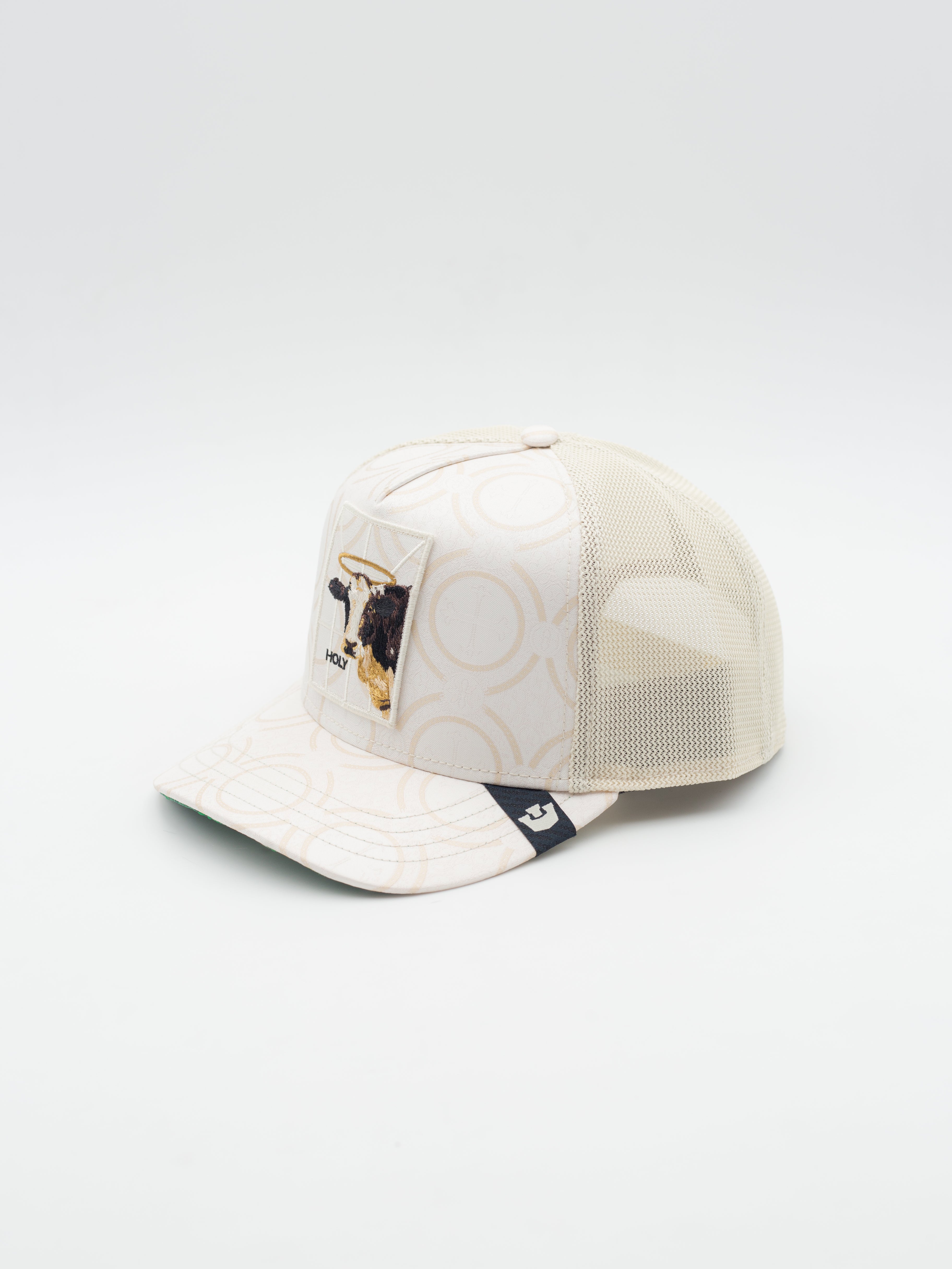 Religious Holy Cow Trucker Beige