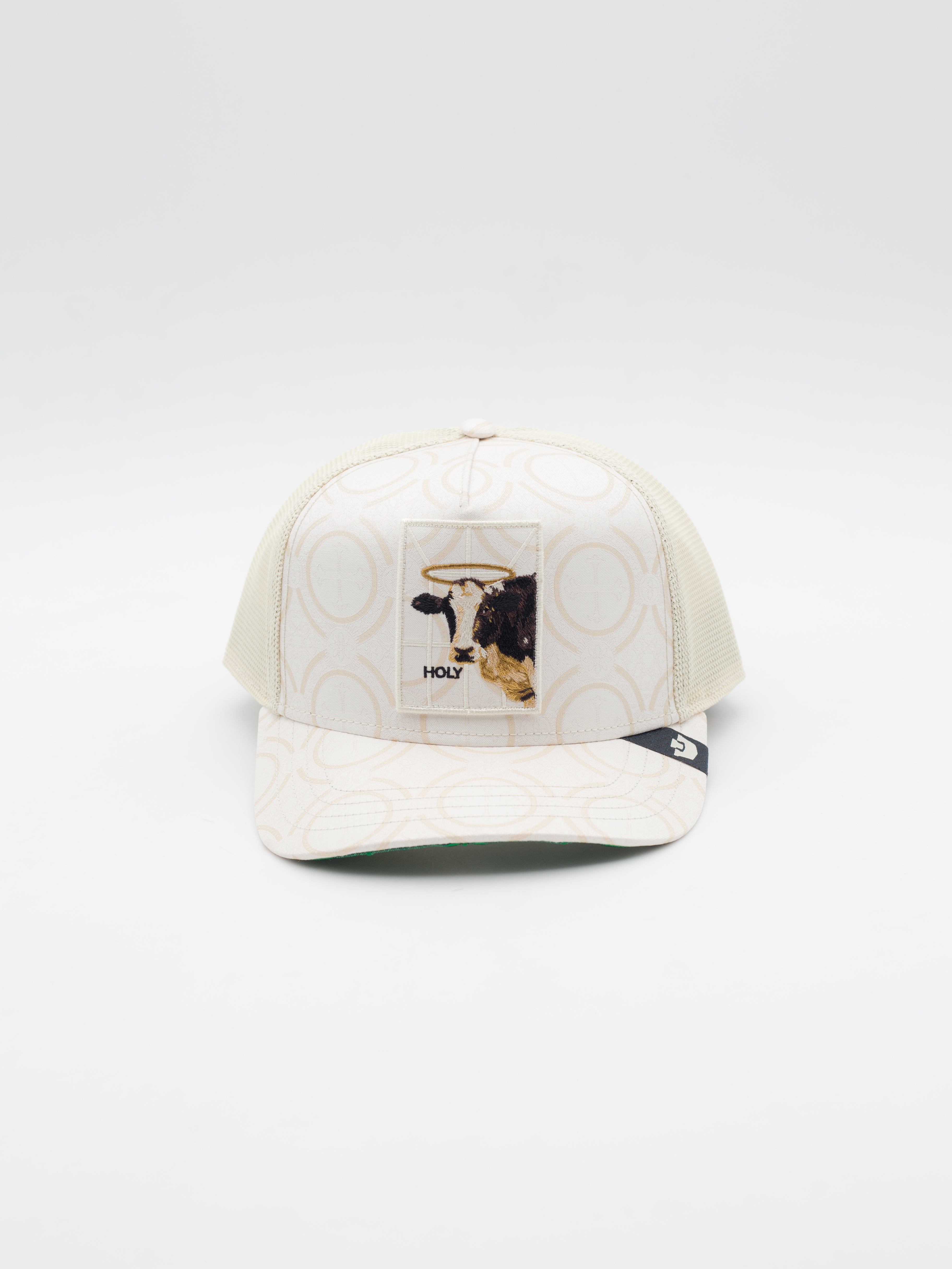 Religious Holy Cow Trucker Beige