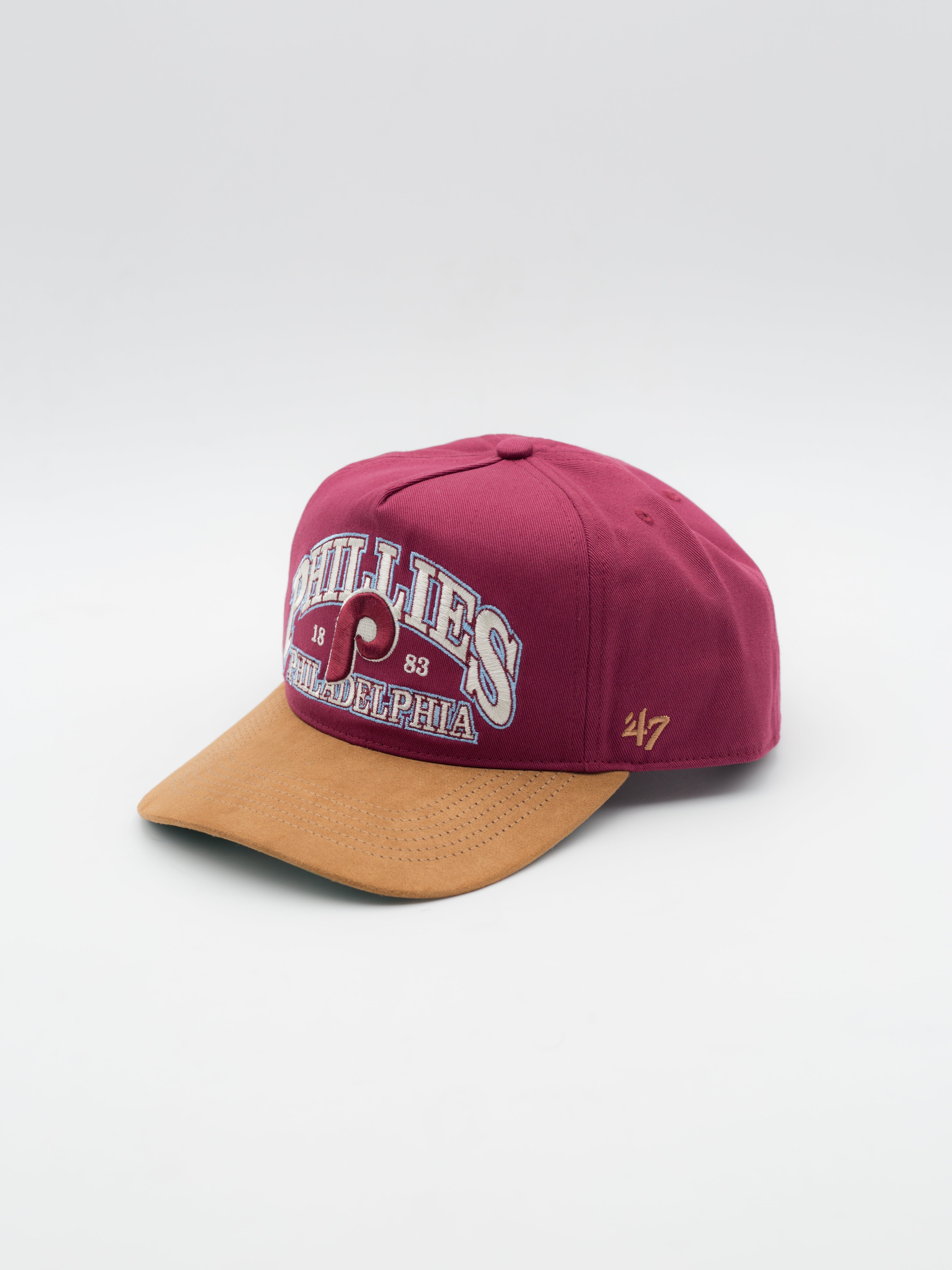 HITCH Brentwood Suede Philadelphia Phillies Snapback Burgundy
