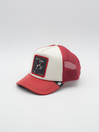 LFG Raging Bull Leather Trucker Red/White