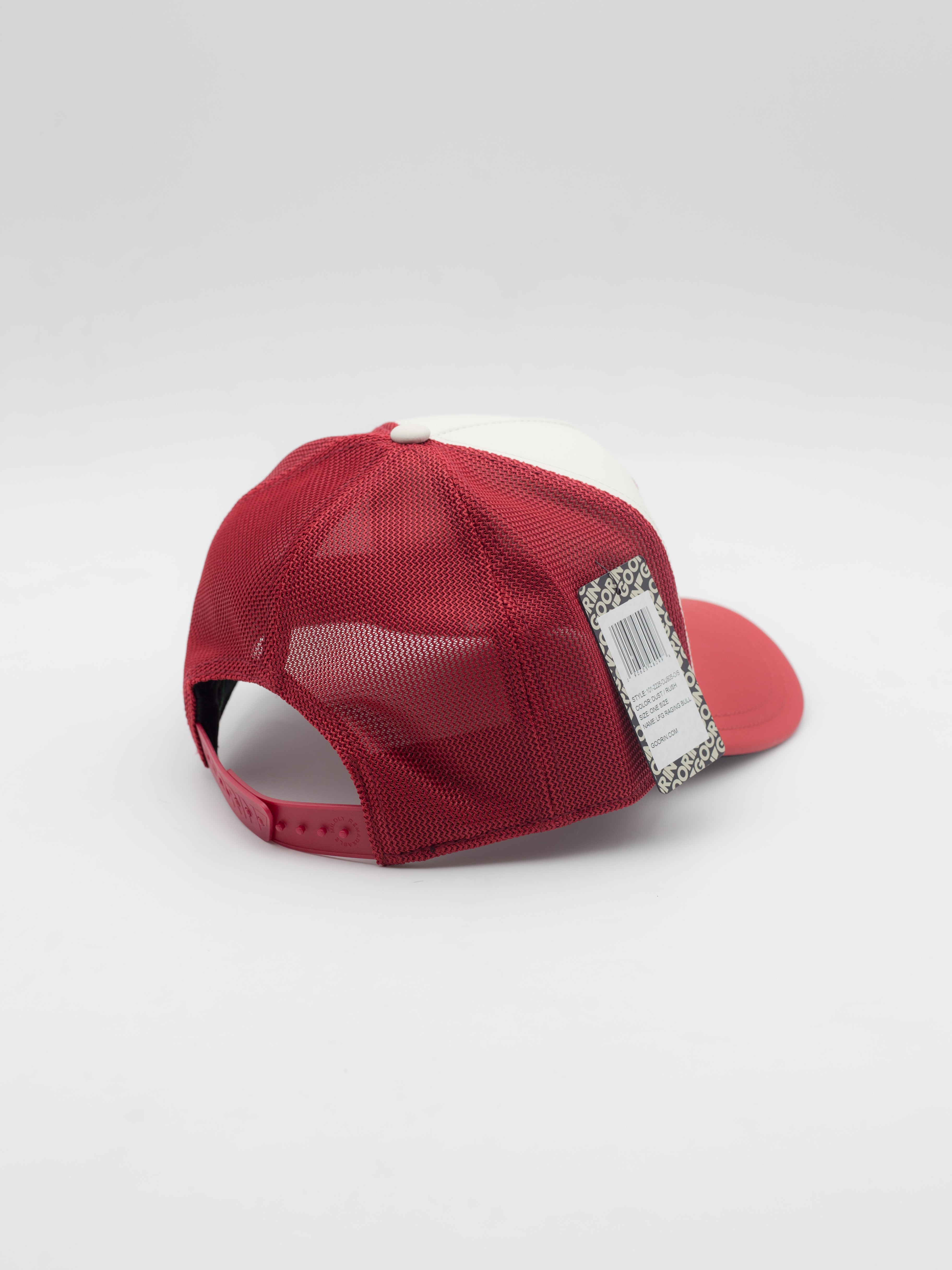 LFG Raging Bull Leather Trucker Red/White