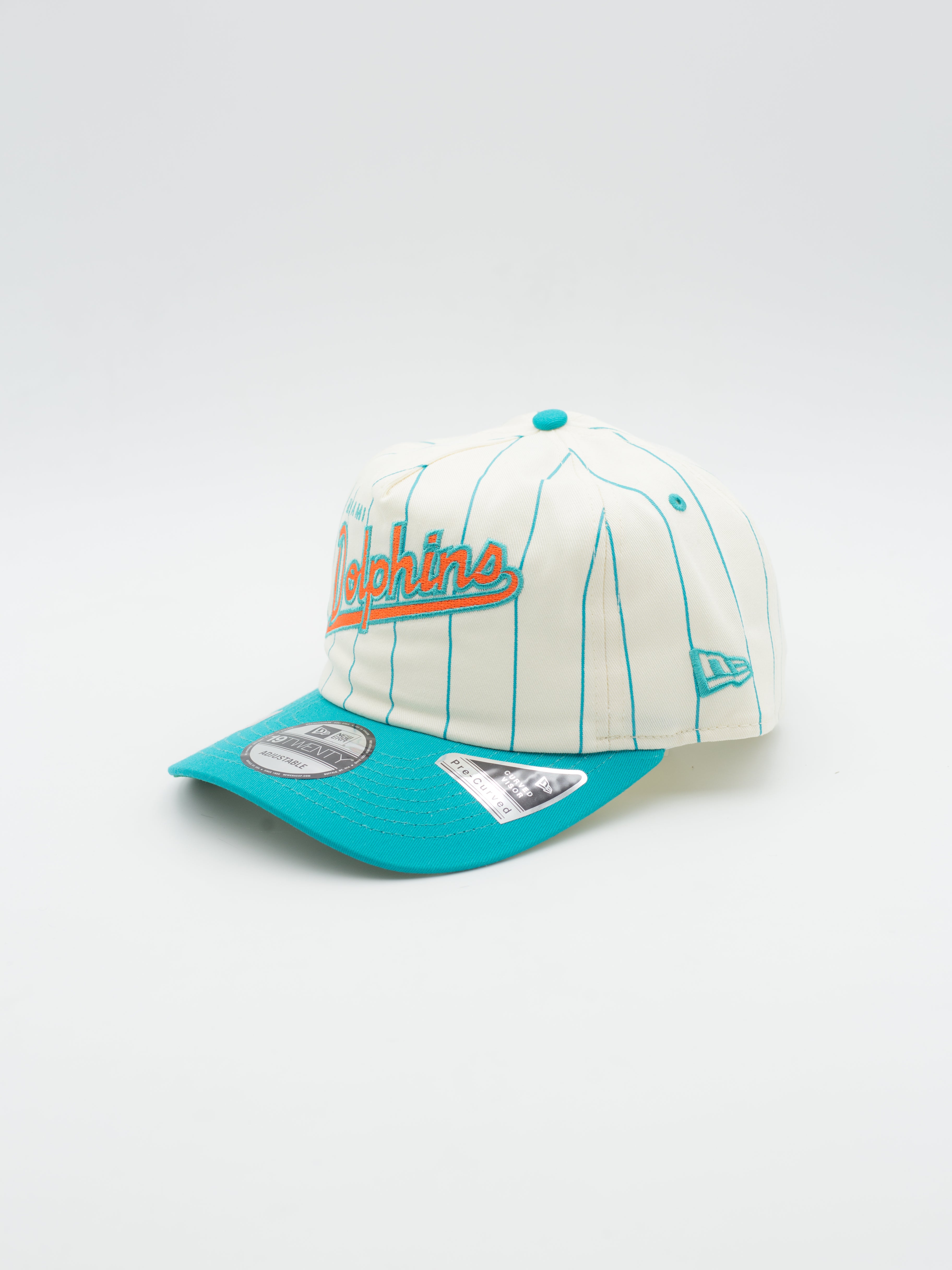 19TWENTY Pinstripe Miami Dolphins Beige/Blue