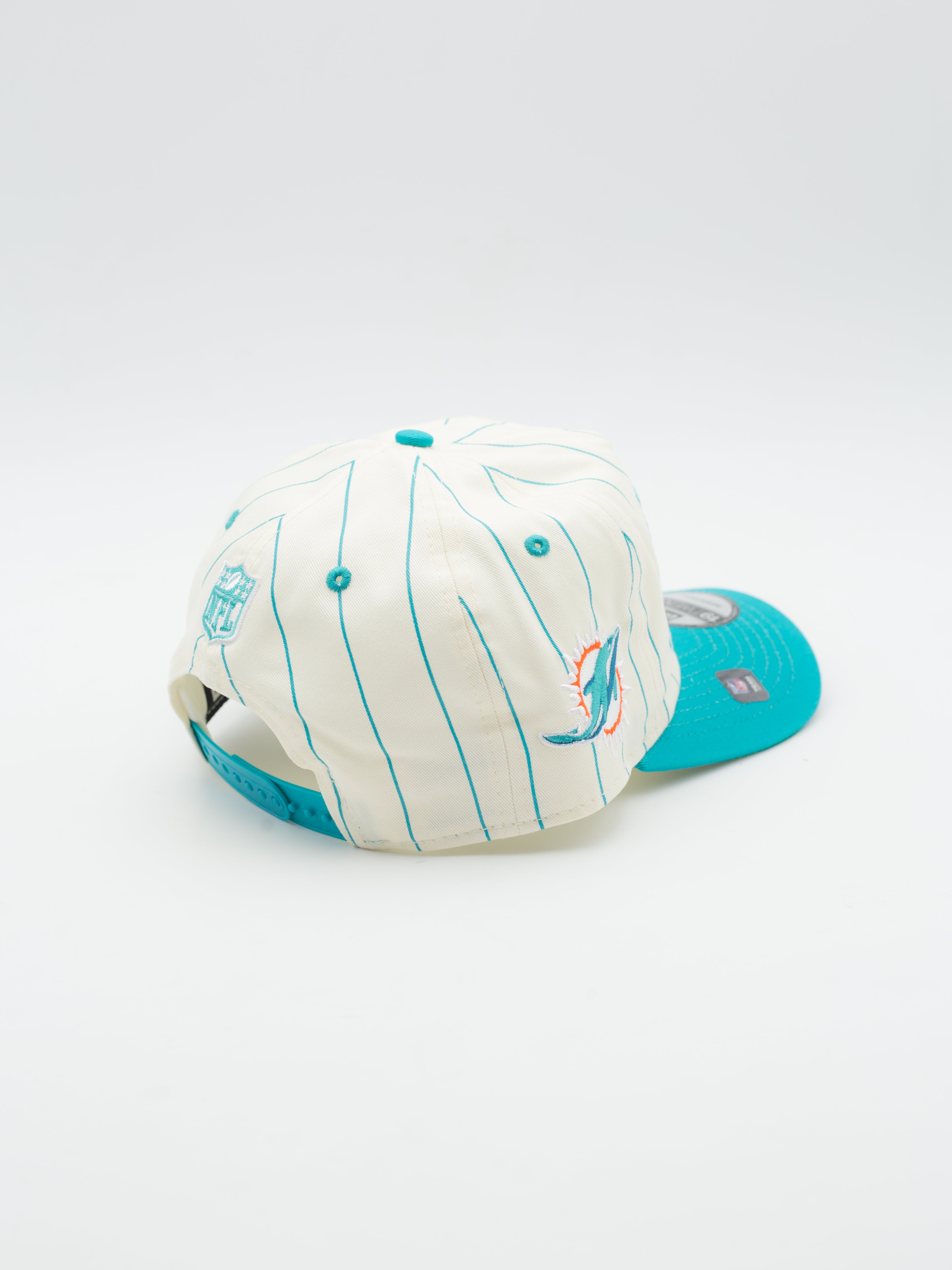19TWENTY Pinstripe Miami Dolphins Beige/Blue