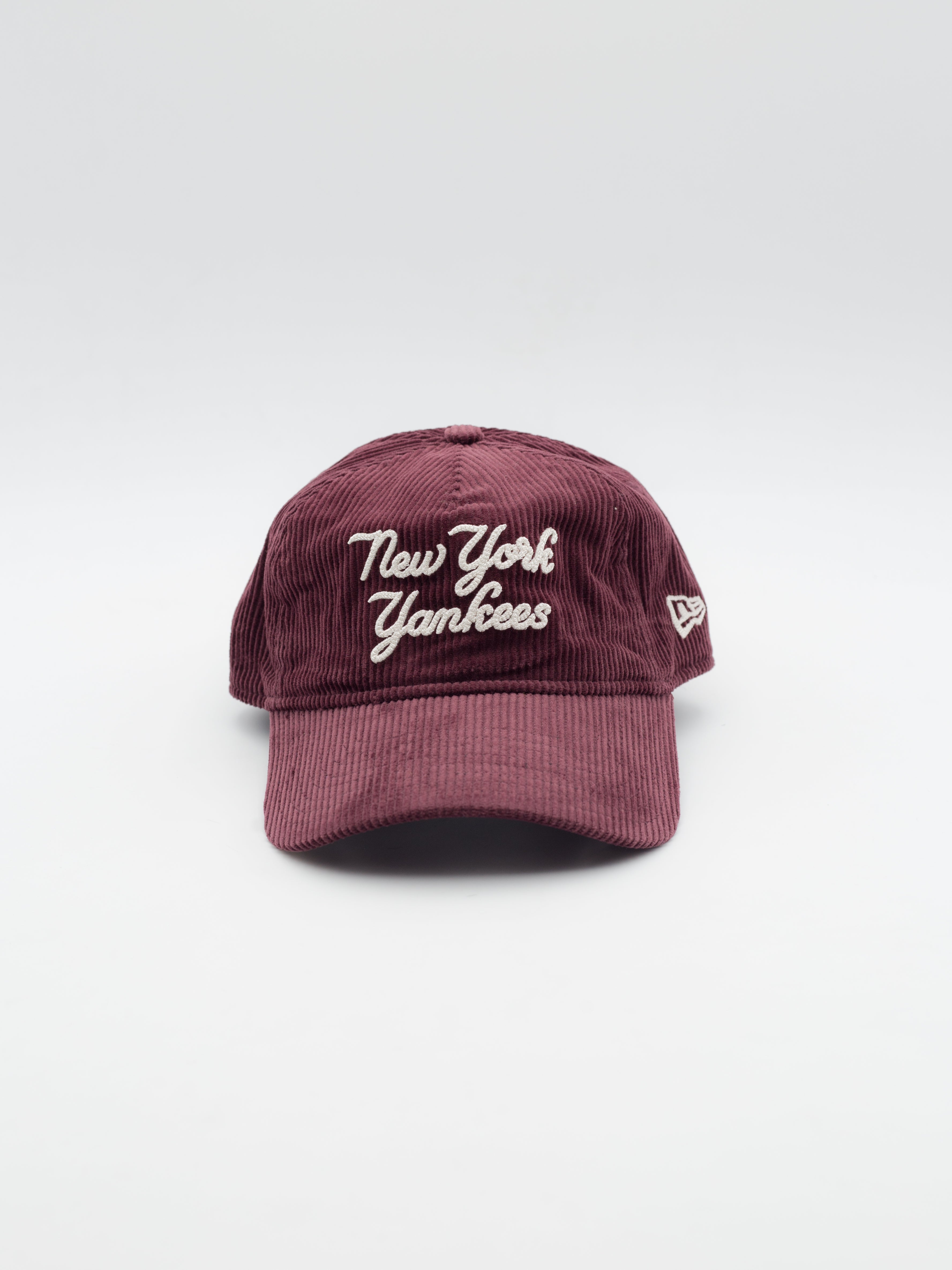 9TWENTY Cord Script New York Yankees Burgundy