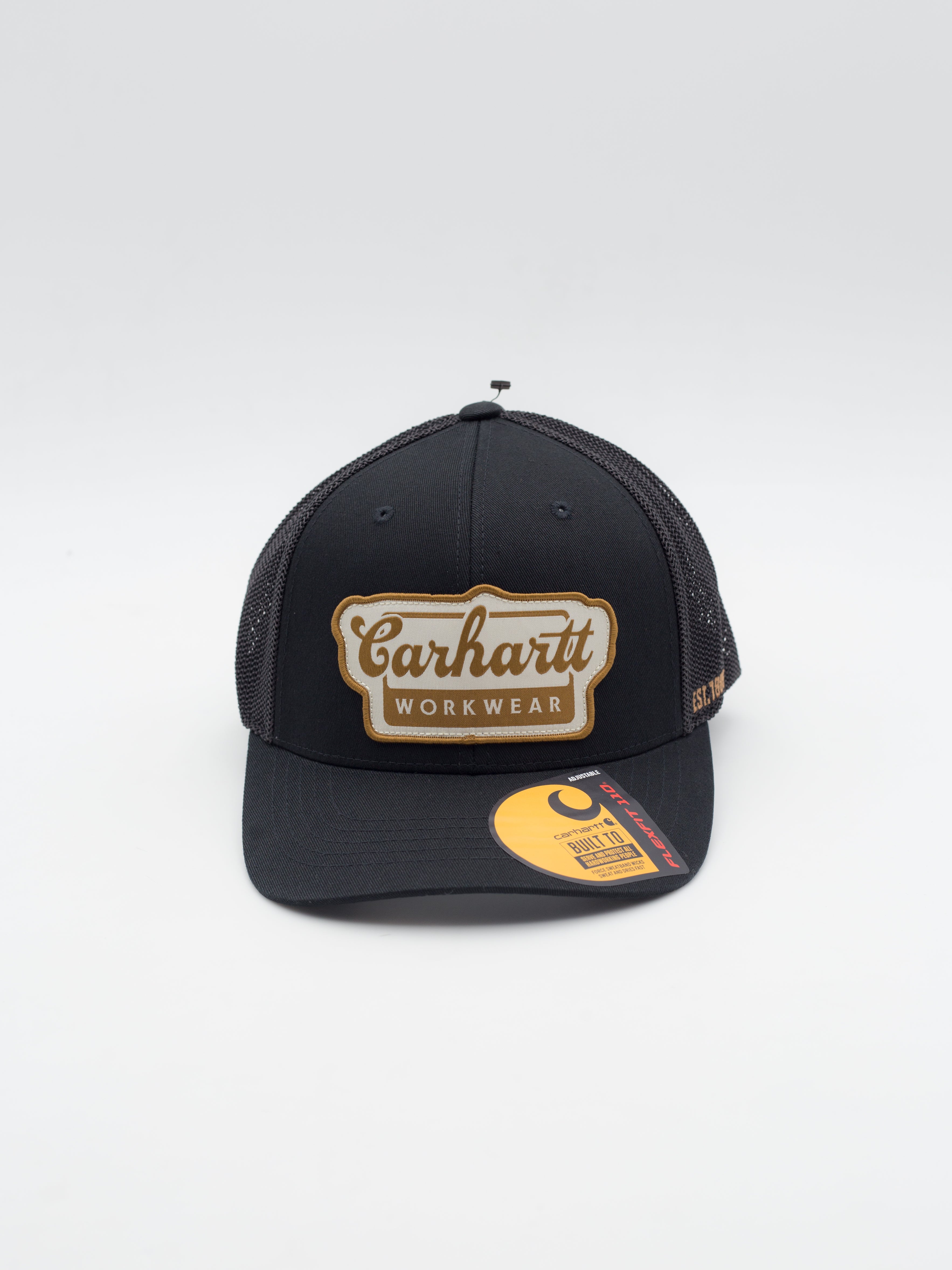 Rugged Flex Twill Mesh-Back Trucker Black