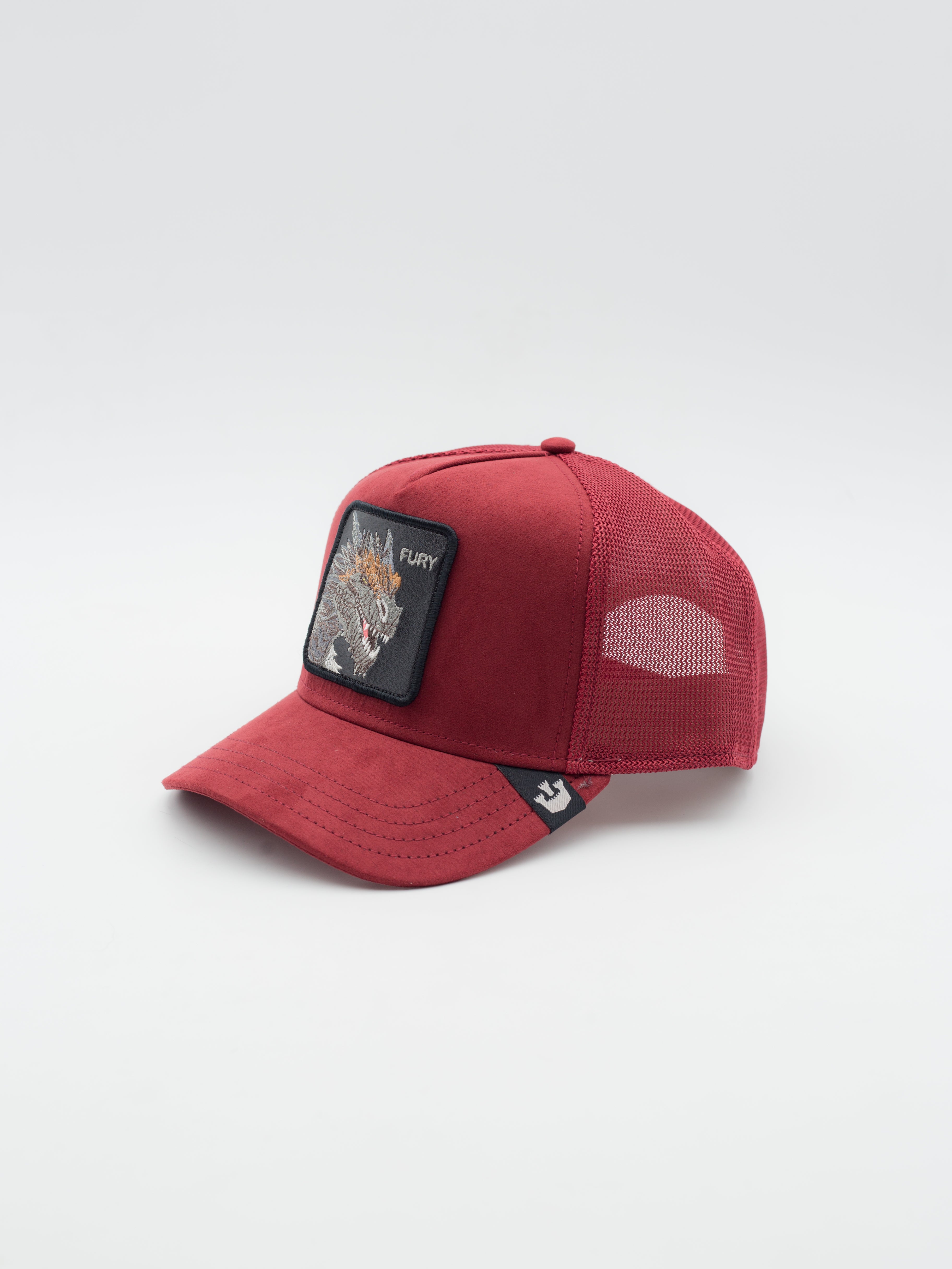 The Suede Dragon Trucker Red