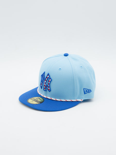 Casquette New Era 59Fifty Yankees De New York, Taille 7, Bleue, Occasion