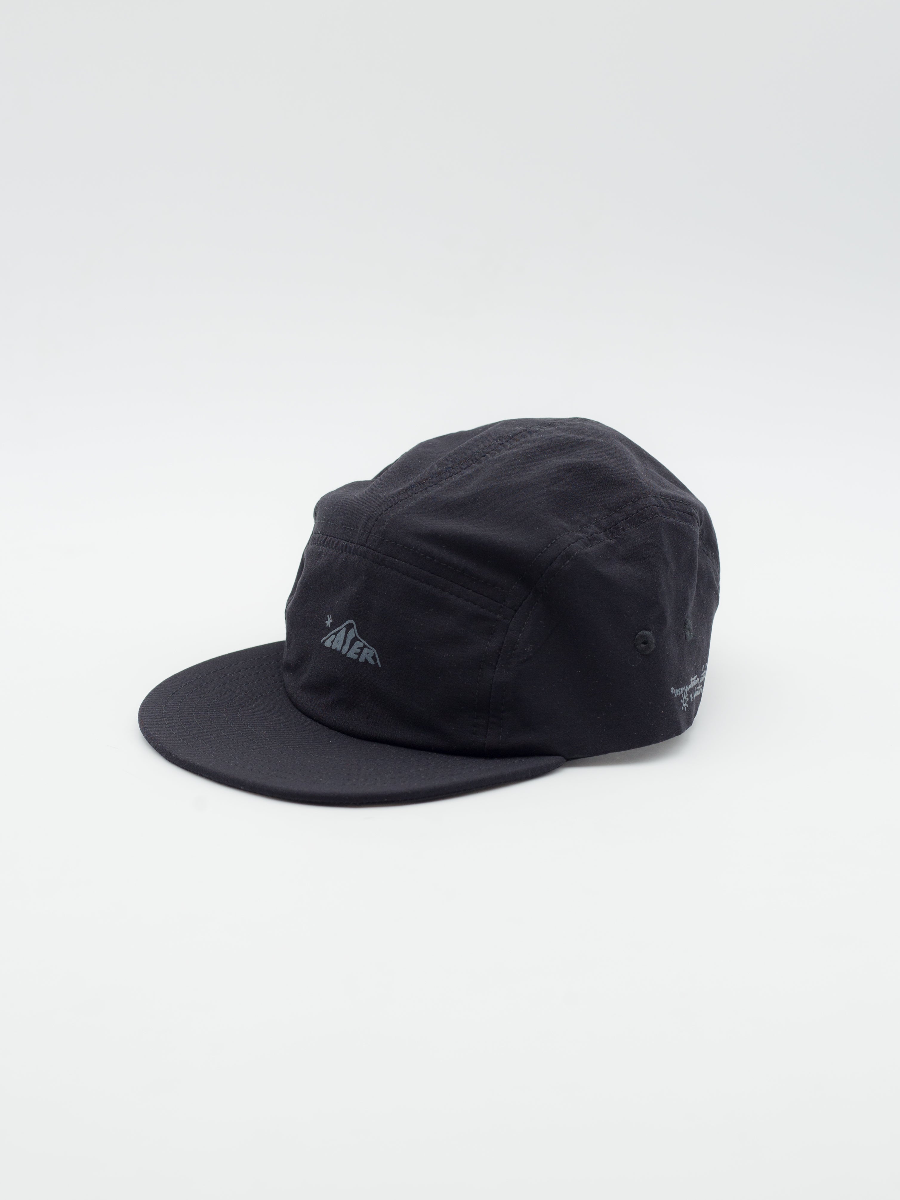 Trail Packable 5 Panel Hat Black