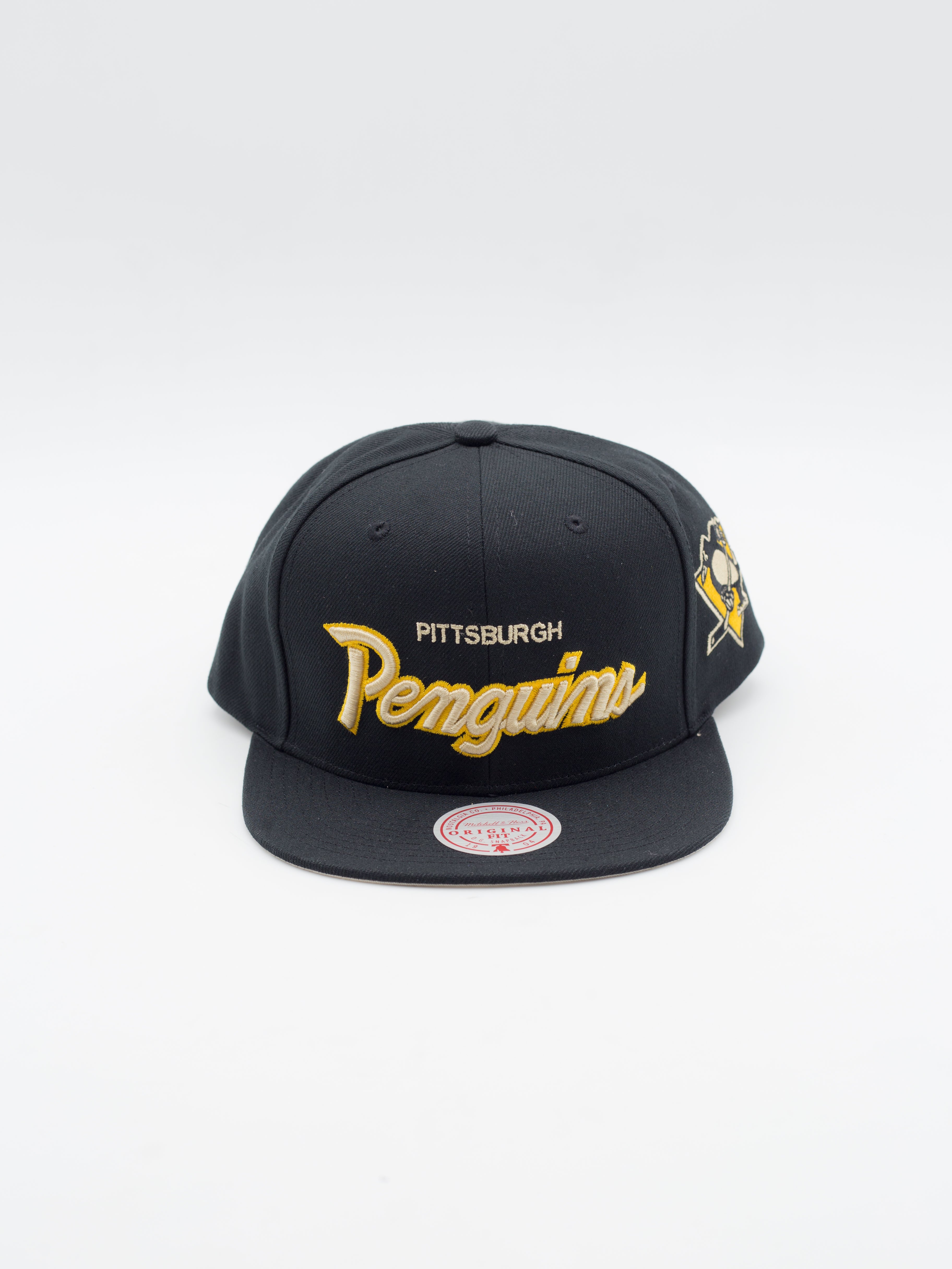 Pittsburgh Penguins Cream Script Snapback Black