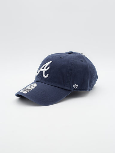 CLEAN UP Atlanta Braves Dad Hat Navy - La Tienda de las Gorras