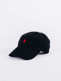 gorra polo ralph lauren negra pique