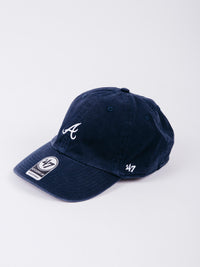 CLEAN UP Atlanta Braves Minilogo Navy - La Tienda de las Gorras