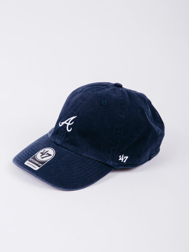 CLEAN UP Atlanta Braves Minilogo Navy - La Tienda de las Gorras