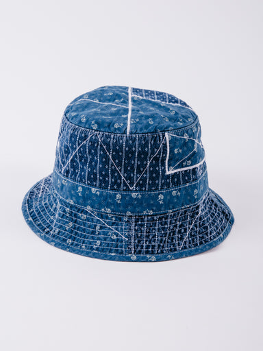 Patchwork Quilt Bucket Hat Denim - La Tienda de las Gorras